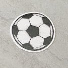 Soccer Ball Faux Embroidery Waterproof Die Cut Sticker