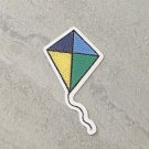 Flying Kite Faux Embroidery Waterproof Die Cut Sticker