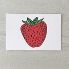 Large Strawberry Fruit Postcard