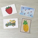 Assorted Fruit Postcards Set of 4