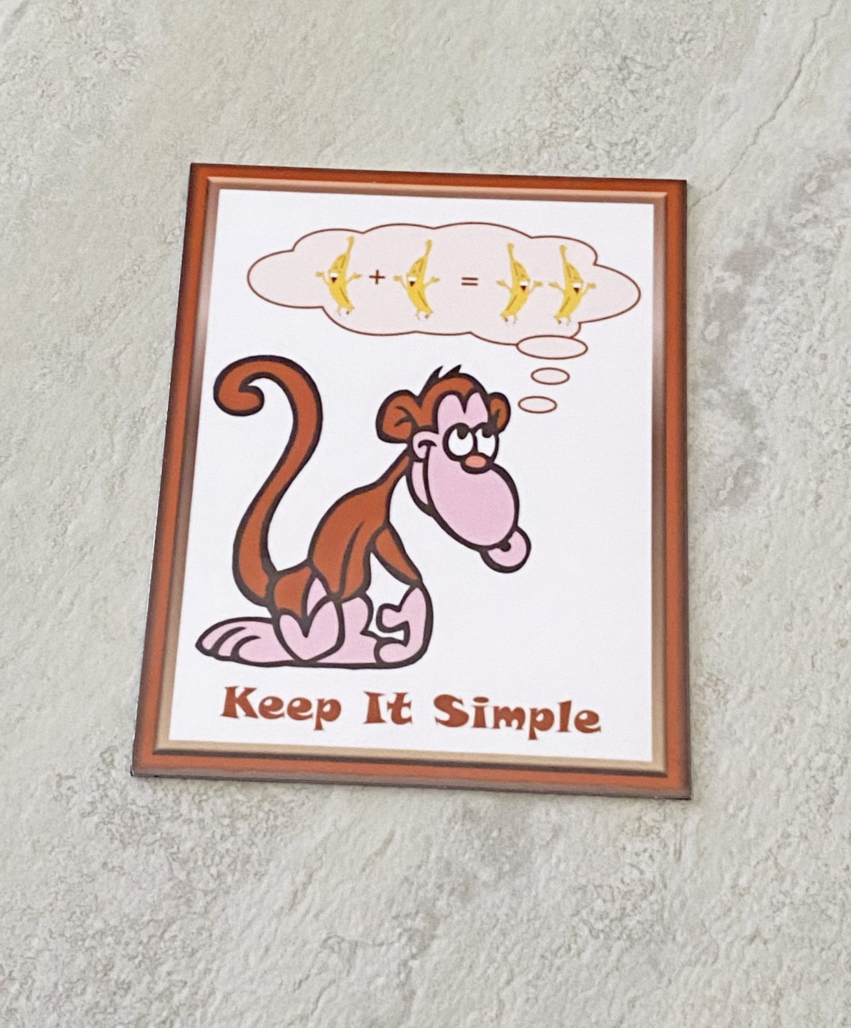 Keep It Simple Monkey Counting Bananas Fridge Magnet Handmade