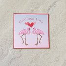 Flamingo Love Rubber Fridge Magnet Handmade