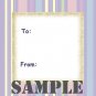 Pastel Color Stripes To From Gift Giving 12 piece Sticker Sheet