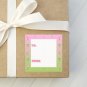Flamingos and Palm Trees To From Gift Giving 12 piece Sticker Sheet