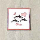 I Love Orcas Fridge Magnet Handmade
