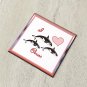 I Love Orcas Fridge Magnet Handmade