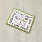 I Love Cats Fridge Magnet Handmade