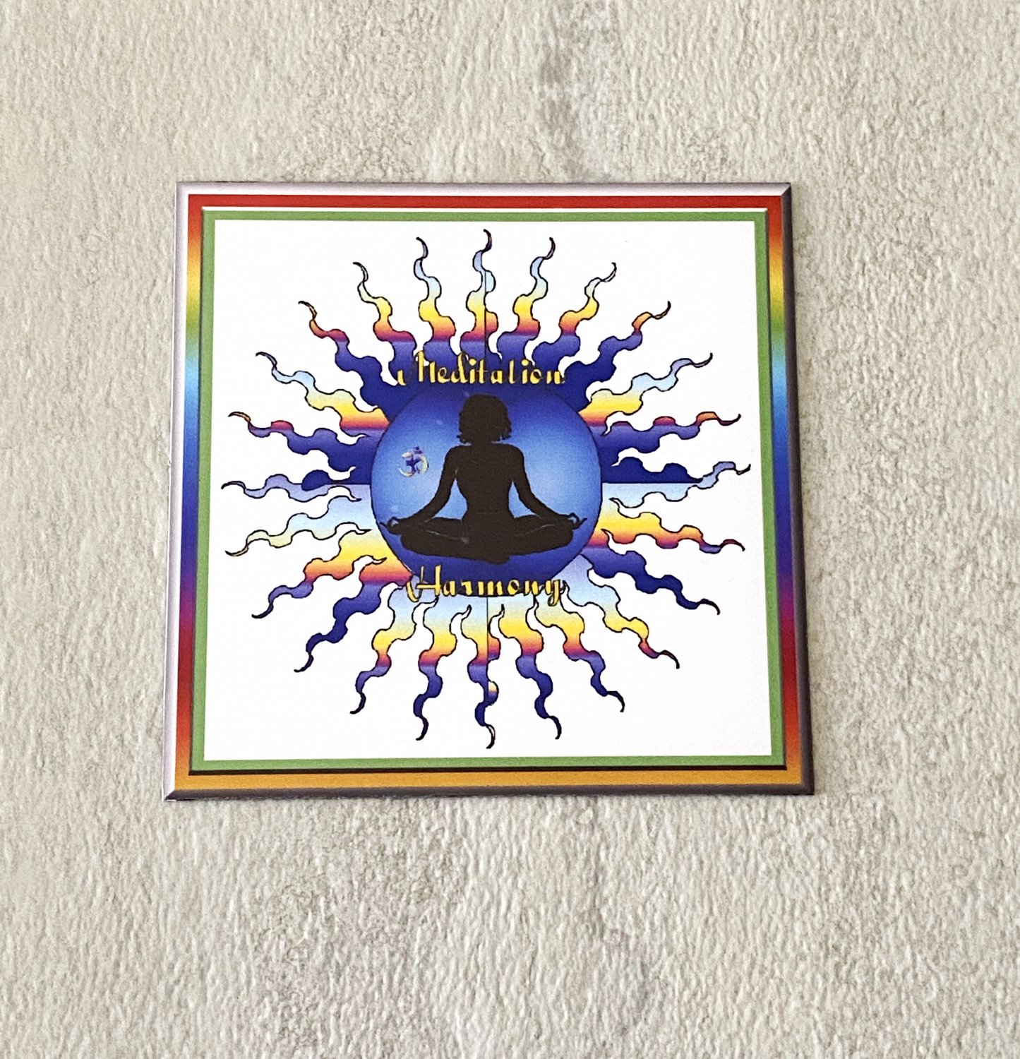 Yoga Meditation Harmony Lotus Pose Fridge Magnet Handmade