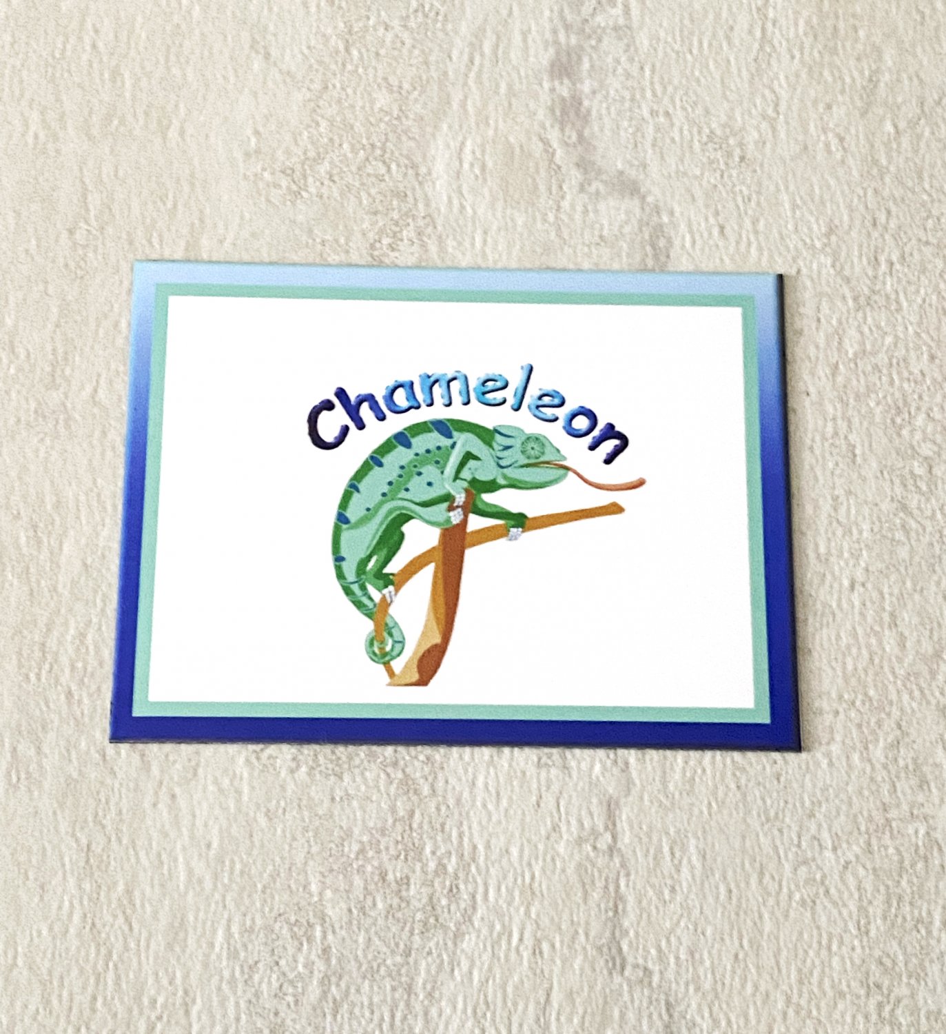 Chameleon Fridge Magnet Handmade