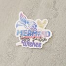 Mermaid Kisses Starfish Wishes Summer Waterproof Die Cut Sticker
