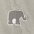 Elephant Faux Embroidery Waterproof Die Cut Sticker