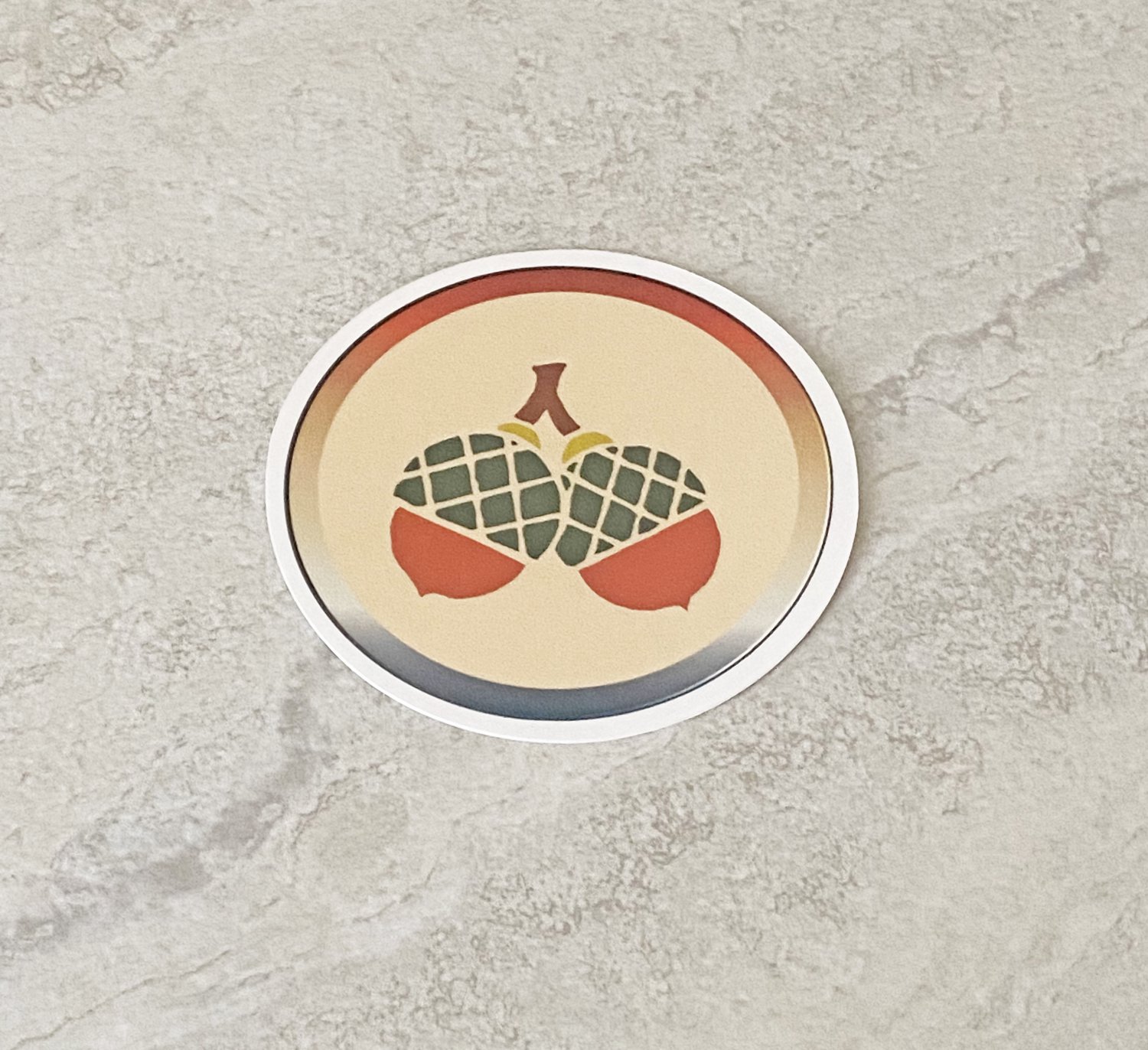 Acorn Nuts Waterproof Die Cut Sticker