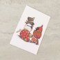 Chickadee and Cardinal Birds Christmas Holiday Stationery Postcards 5 Piece Set
