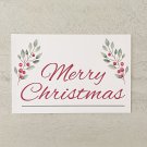 Merry Christmas Holly Branches Holiday Postcard