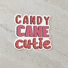 Candy Cane Cutie Christmas Waterproof Die Cut Sticker