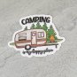 Camping is my Happy Place Retro RV Trailer Waterproof Die Cut Sticker