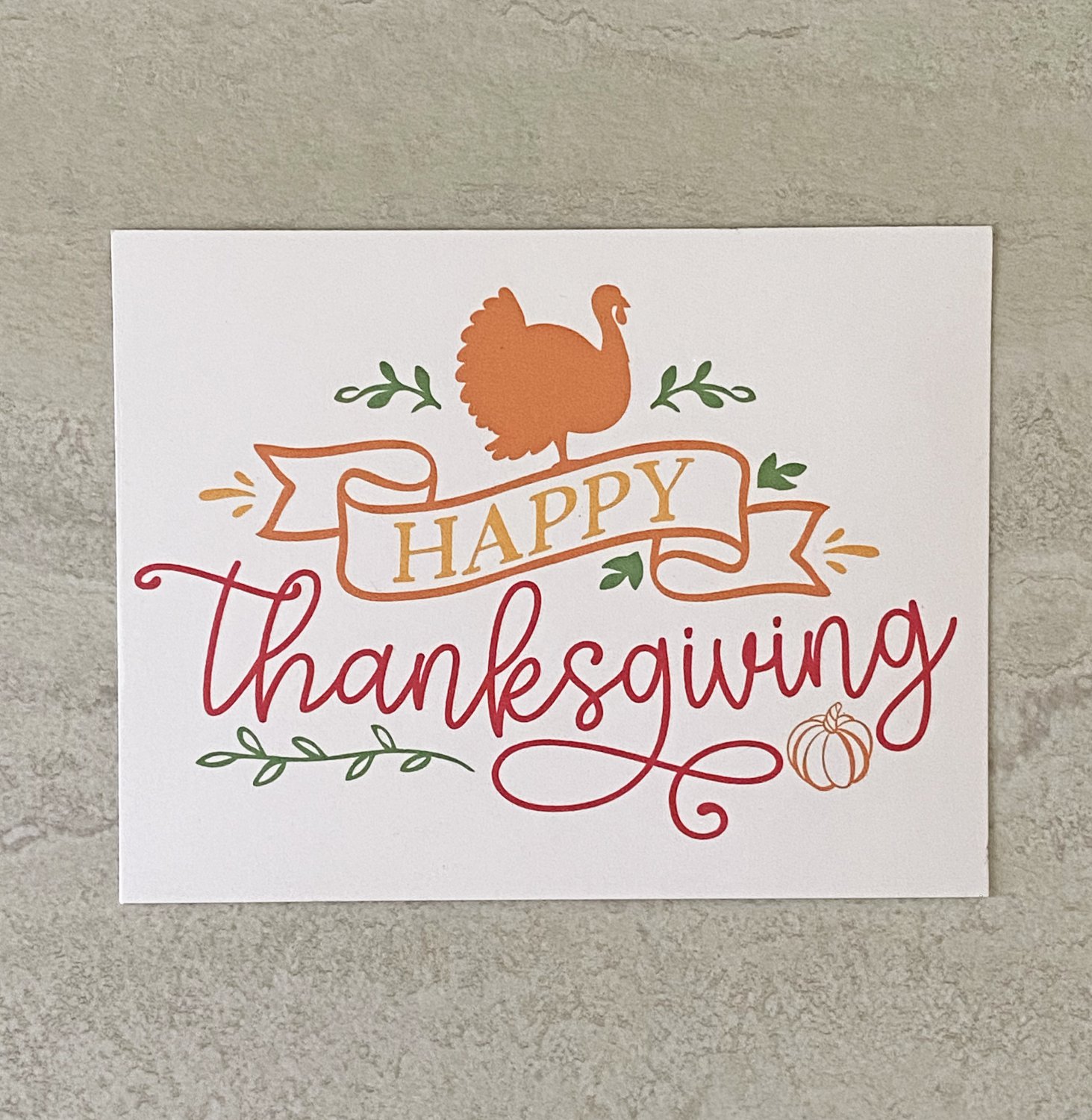 Happy Thanksgiving Turkey Notecards with envelopes Set of 6