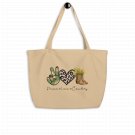 Peace Love Country Large organic tote bag