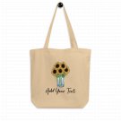 Mason Jar Sunflower Bouquet Eco Tote Bag Personalized
