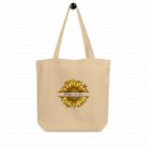 Sunflower Monogram Bouquet Eco Tote Bag Personalized