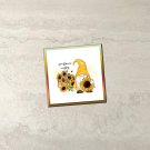Sunflower Wishes and Honey Bee Kisses Gnome Fridge Magnet Handmade