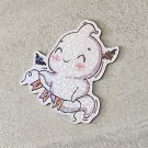 Cute Boo Banner Ghost Halloween Die Cut Holographic Magnet