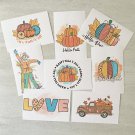Assorted Autumn Fall Season Greeting Postcards Set of 8