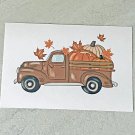 Fall Pumpkin Truck Postcard