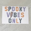 Spooky Vibes Only Leopard Pattern Halloween Postcard