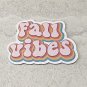 Fall Vibes Retro Die Cut Holographic Magnet
