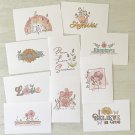 Assorted Retro Wildflowers Friendship Postcards Set of 10