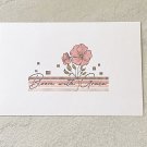 Bloom with Grace Retro Wildflowers Friendship Postcard