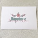 Happiness Bloom from Within Retro Wildflowers Friendship Postcard