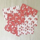 Red and White Poinsettia Christmas Stationery Postcards 6 Piece Set