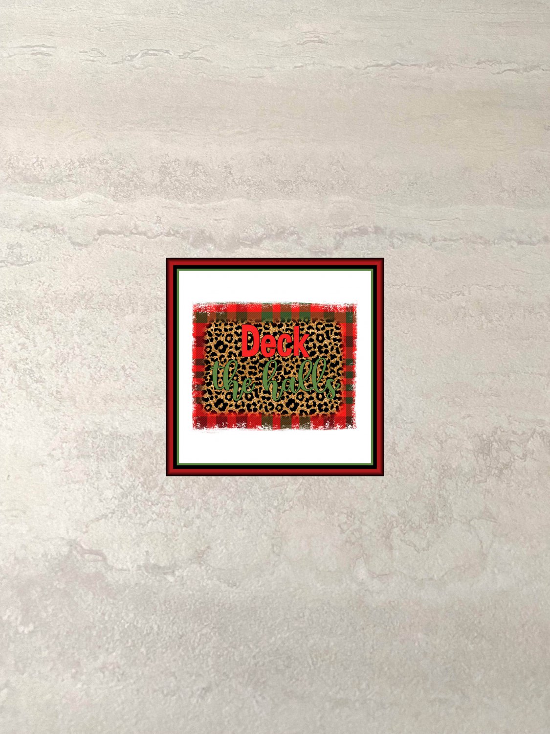 Deck the Halls Christmas Fridge Magnet Handmade