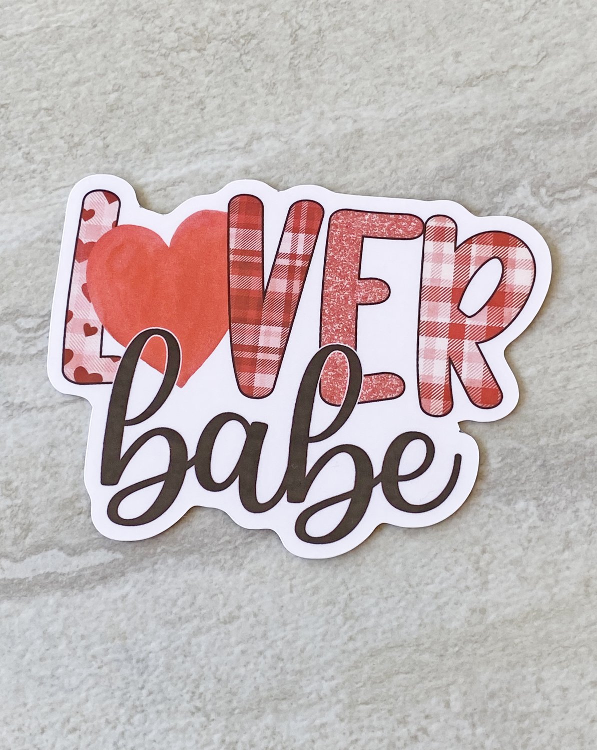 Lover Babe Valentine Waterproof Die Cut Sticker