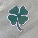 Four Leaf Clover Faux Embroidery Waterproof Die Cut Sticker