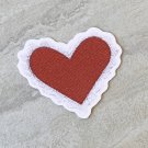 Valentine Lace Heart Faux Embroidery Waterproof Die Cut Sticker