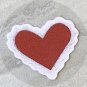 Valentine Lace Heart Faux Embroidery Waterproof Die Cut Sticker