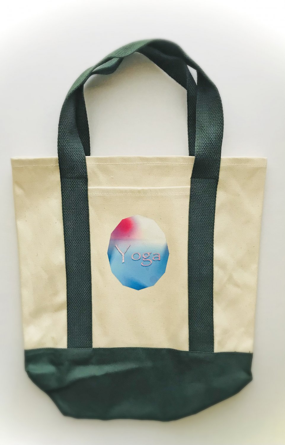 Watercolor Yoga Two Tone Twill Shopping Tote