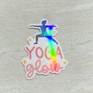 Yoga Glow Waterproof Die Cut Holographic Sticker