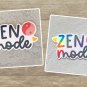Zen Mode Yoga Waterproof Die Cut Holographic Sticker