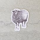 Ewe Sheep Black and White Waterproof Die Cut Sticker