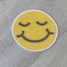 Smiling Sun Faux Embroidery Waterproof Die Cut Sticker