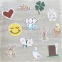 Smiling Sun Faux Embroidery Waterproof Die Cut Sticker