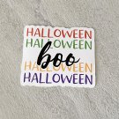 Boo Word Art Halloween Waterproof Die Cut Sticker