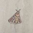 Cartoon Insect Moth Waterproof Die Cut Sticker