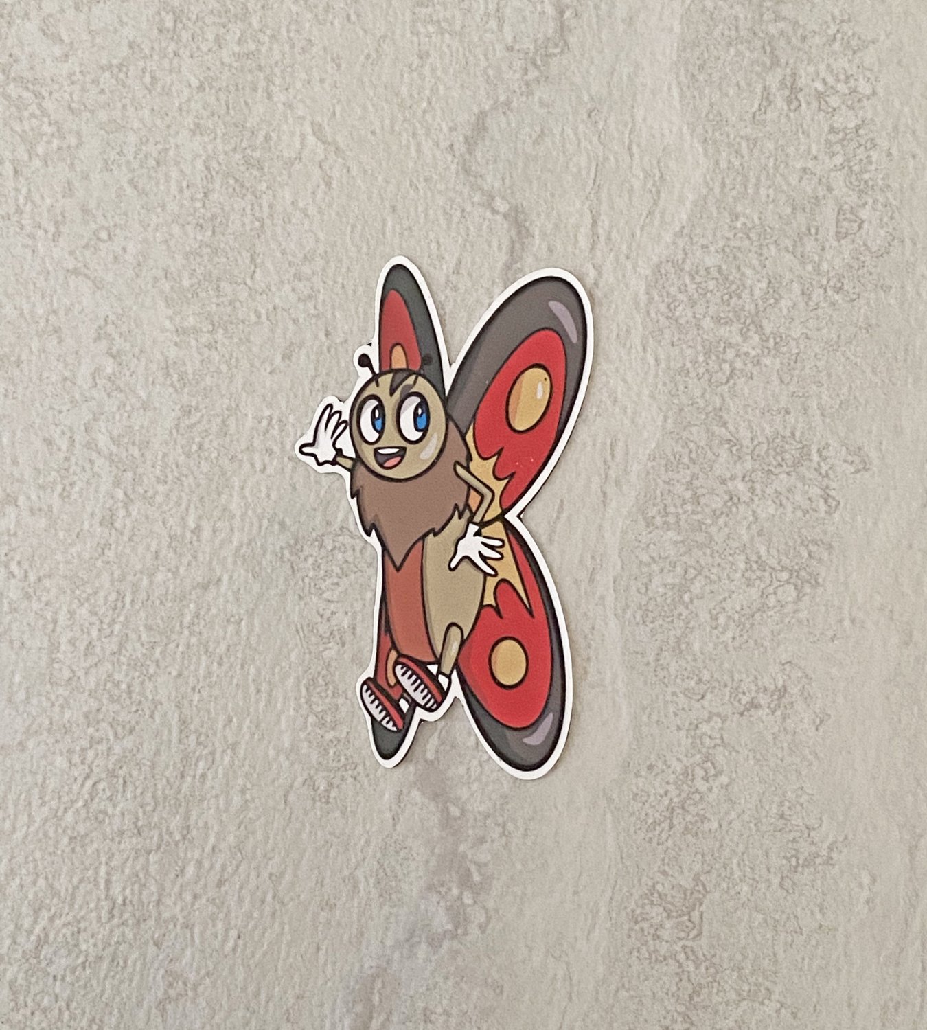 Cartoon Insect Butterfly Waterproof Die Cut Sticker