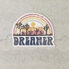 Boho Retro Desert Dreamer Rainbow Waterproof Die Cut Sticker
