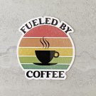Fueled By Coffee Waterproof Die Cut Sticker